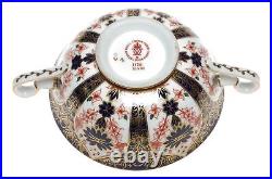 Royal Crown Derby Old Imari 1128 Cream Soup Cup Saucer Duo XLVIII 1995 a
