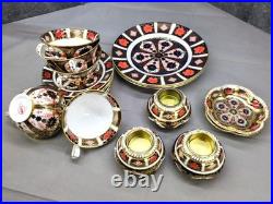 Royal Crown Derby Old Imari 1128 Cups & Saucers, Candle Holders plates