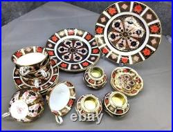 Royal Crown Derby Old Imari 1128 Cups & Saucers, Candle Holders plates