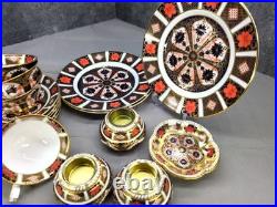 Royal Crown Derby Old Imari 1128 Cups & Saucers, Candle Holders plates