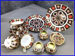 Royal Crown Derby Old Imari 1128 Cups & Saucers, Candle Holders plates