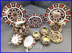 Royal Crown Derby Old Imari 1128 Cups & Saucers, Candle Holders plates