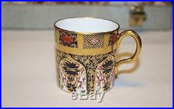 Royal Crown Derby Old Imari 1128 Demitasse Cappuccino Cup + Saucer Set Plus Two