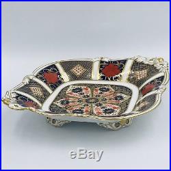 Royal Crown Derby Old Imari 1128 Footed Acorn Dish Great Condition 1st Quality