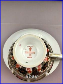 Royal Crown Derby Old Imari 1128 Footed Elizabeth Tea Cup and Saucer (Lot 3)