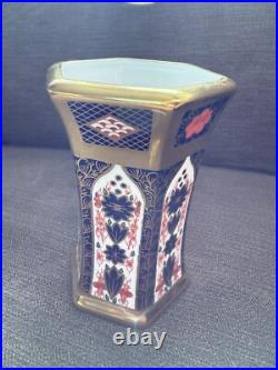Royal Crown Derby Old Imari 1128 Full Gold Gilt Small 4.5 China Vase Xl X