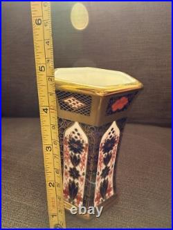 Royal Crown Derby Old Imari 1128 Full Gold Gilt Small 4.5 China Vase Xl X