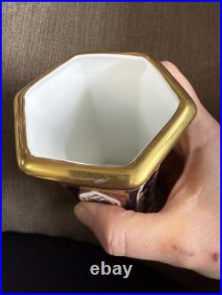 Royal Crown Derby Old Imari 1128 Full Gold Gilt Small 4.5 China Vase Xl X