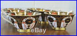 Royal Crown Derby Old Imari 1128 GOLD FOOTED Cups, SET OF 6