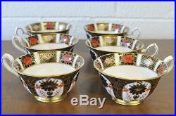 Royal Crown Derby Old Imari 1128 GOLD FOOTED Cups, SET OF 6