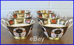 Royal Crown Derby Old Imari 1128 GOLD FOOTED Cups, SET OF 6