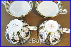 Royal Crown Derby Old Imari 1128 GOLD FOOTED Cups, SET OF 6