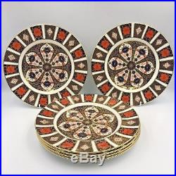 Royal Crown Derby Old Imari 1128 Luncheon Plates 9.25 Matching Set Of 6