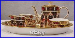 Royal Crown Derby Old Imari #1128 Mini / Miniature Complete 7 Pc Tea Set New
