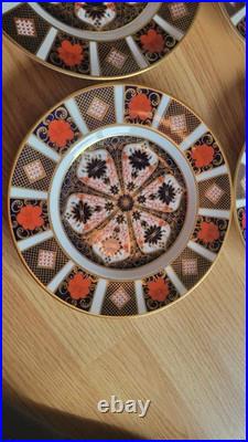 Royal Crown Derby Old Imari 1128 Salad/Desset Plate 8 1/2 set of 4 mint