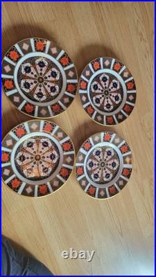 Royal Crown Derby Old Imari 1128 Salad/Desset Plate 8 1/2 set of 4 mint