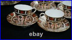Royal Crown Derby Old Imari 1128 Service For 6, 30 Pcs Mint Condition