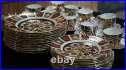 Royal Crown Derby Old Imari 1128 Service For 6, 30 Pcs Mint Condition