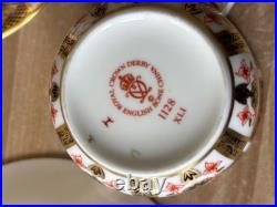 Royal Crown Derby Old Imari 1128 Set of 6 Cups & Saucers 1978