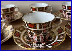 Royal Crown Derby Old Imari 1128 Set of 6 Cups & Saucers 1978