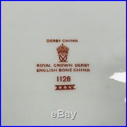 Royal Crown Derby Old Imari 1128 Set of 6 Fluted Dessert Plates 8.5 1st Quality