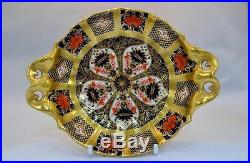 Royal Crown Derby Old Imari 1128 Solid Gold Band Round Trinket Dish. Perfect