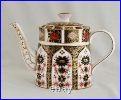 Royal Crown Derby Old Imari 1128 Tea Pot & Lid 7 1/4 Hand Made England