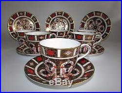 Royal Crown Derby Old Imari 1128 Tea Set, 6 x Cups & Saucers. C1978 1st Quality