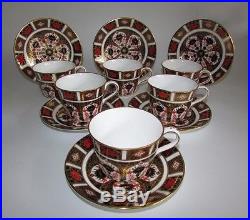 Royal Crown Derby Old Imari 1128 Tea Set, 6 x Cups & Saucers. C1978 1st Quality