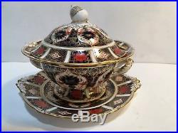 Royal Crown Derby Old Imari 1128 Tureen Lid & Underplate All 1st Quality $1,800