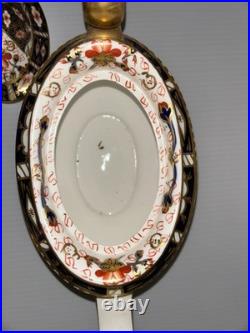 Royal Crown Derby Old Imari 2451 Teapot Bone China Hand Gilded 22k Gold England