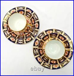 Royal Crown Derby Old Imari 2451 Trio Set Cup Saucer Plate 1920s Porcelain