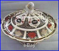 Royal Crown Derby Old Imari 3 PC Soup Tureen #1128