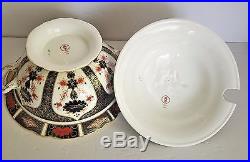 Royal Crown Derby Old Imari 3 PC Soup Tureen #1128