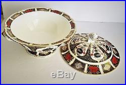 Royal Crown Derby Old Imari 3 PC Soup Tureen #1128