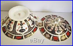 Royal Crown Derby Old Imari 3 PC Soup Tureen #1128