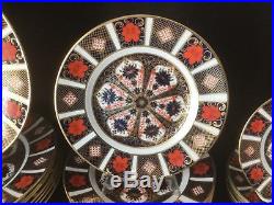 Royal Crown Derby Old Imari 40 Piece Set Dinner Salad Bread Plate Cup Service 8