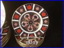 Royal Crown Derby Old Imari 40 Piece Set Dinner Salad Bread Plate Cup Service 8