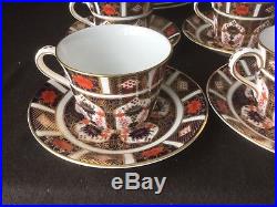 Royal Crown Derby Old Imari 40 Piece Set Dinner Salad Bread Plate Cup Service 8