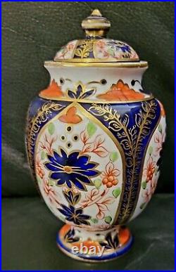 Royal Crown Derby Old Imari Antique Ginger Jar Vase Gold 19th C Excellent Rare