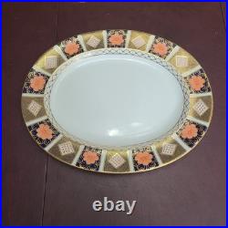 Royal Crown Derby Old Imari Border Serving Platter 17 X 14 Antique Cir 1928