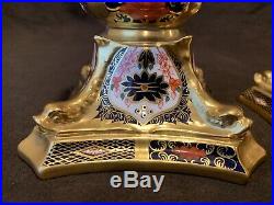 Royal Crown Derby Old Imari Candlestick Pair Candle Holder 10 1/2 H