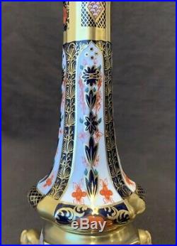 Royal Crown Derby Old Imari Candlestick Pair Candle Holder 10 1/2 H