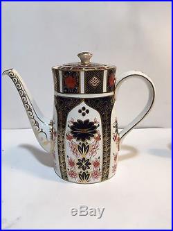 Royal Crown Derby Old Imari Coffee Tea Pot Creamer Sugar Set All 1st Quality