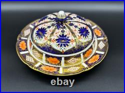 Royal Crown Derby Old Imari Covered Hot Muffin Dish Bone China England Rare