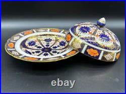 Royal Crown Derby Old Imari Covered Hot Muffin Dish Bone China England Rare