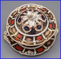 Royal Crown Derby Old Imari Covered Sauce Tureen, Lid & Underplate FREE USA SHIP