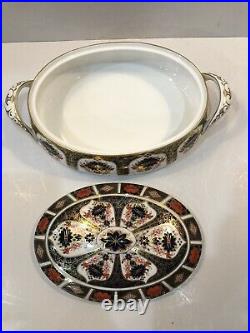 Royal Crown Derby Old Imari Covered Vegetable Bowl Casserole Dish MINT