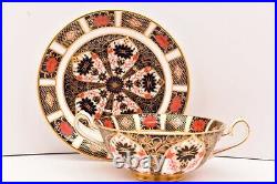 Royal Crown Derby Old Imari Cream Soup Bowl Double Handled & Saucer set