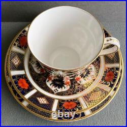 Royal Crown Derby Old Imari Cup And Saucer Trio